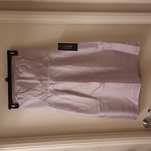 NWT, J. Crew Alexia Silk Slub Strapless Dress